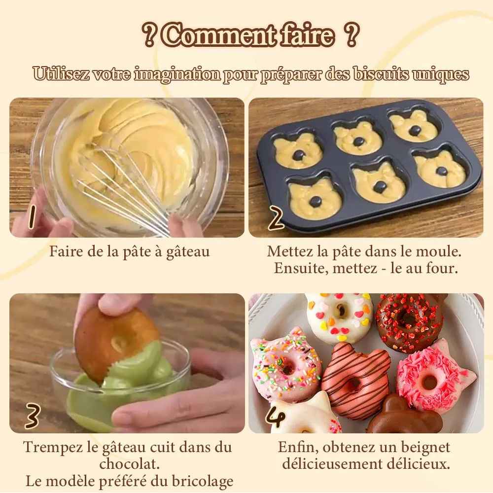 idée recette à faire avec moule donut forme animaux